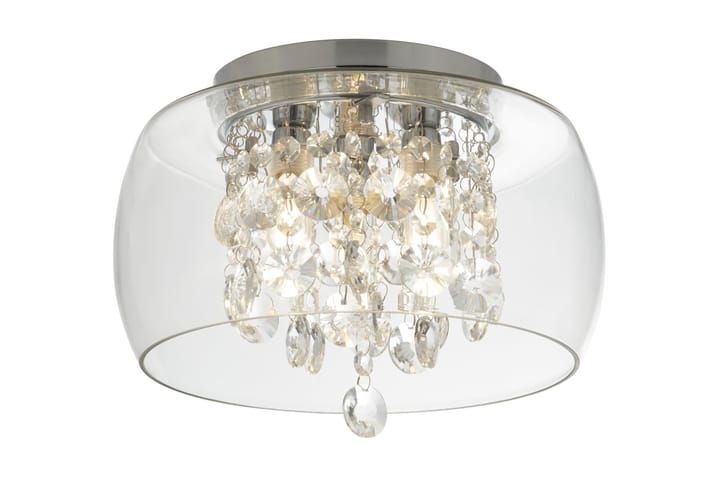 Bathroom Clear Lasi 3L Flush Crystal Drops - Searchlight - Valaistus - Sisävalaistus & lamput - Kattovalaisin