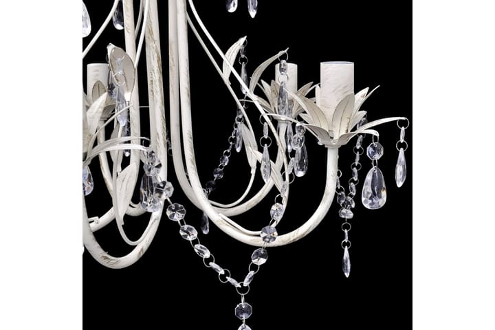 Elegantti kristallikruunu 5 polttimokannalla - Valkoinen - Valaistus - Sisävalaistus & lamput - Kristallikruunut & kattokruunut