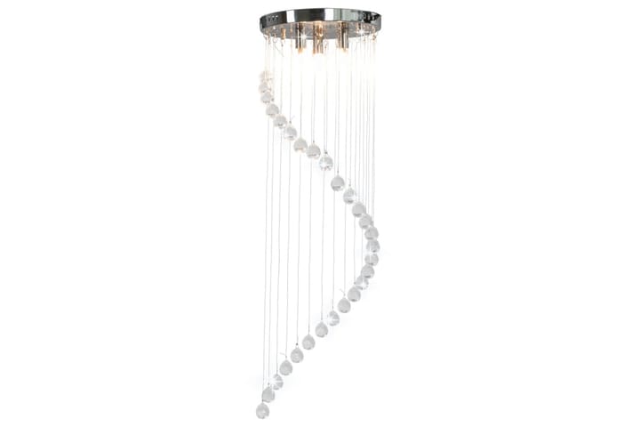 Kattovalaisin kristallihelmillä hopea spiraali G9 - Hopea - Valaistus - Sisävalaistus & lamput - Riippuvalaisimet