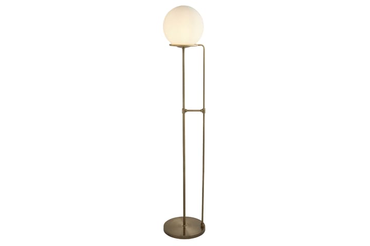 Lattiavalaisin Sphere 1 lamppu Antiikkimessinki/Valkoinen - Searchlight - Valaistus - Sisävalaistus & lamput - Lattiavalaisimet