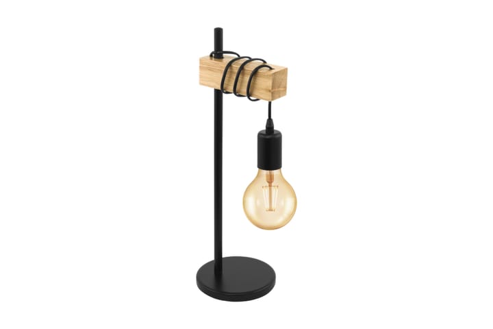 Pöytävalaisin Townshend 16 cm 2 lamppua Musta/Tammi - Eglo - Valaistus - Sisävalaistus & lamput - Pöytävalaisin