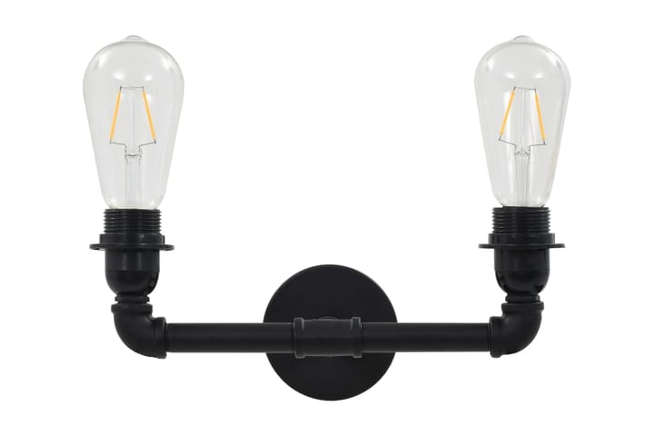 Kahden lampun seinävalaisin musta 2 x E27-polttimo - Valaistus - Sisävalaistus & lamput - Seinävalaisimet - Seinävalaisin