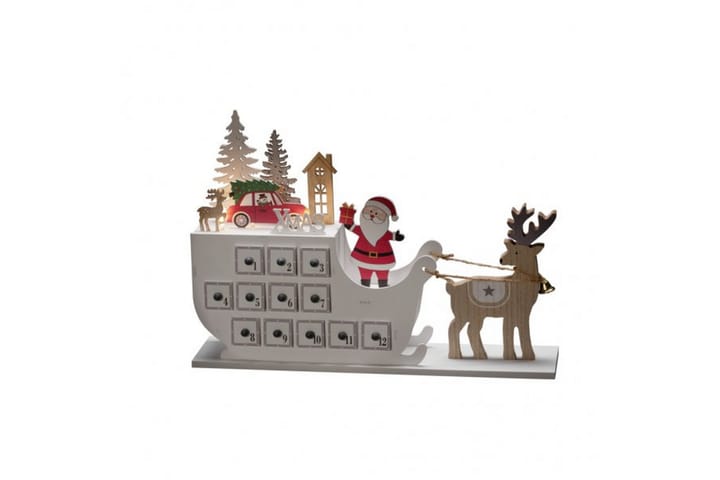Pöytäkoriste Joulukalenteri LED Puu Valkoinen - Konstsmide - Valaistus - Sisävalaistus & lamput - Tunnelmavalaistus - Koristevalaistus eläimet & hahmot