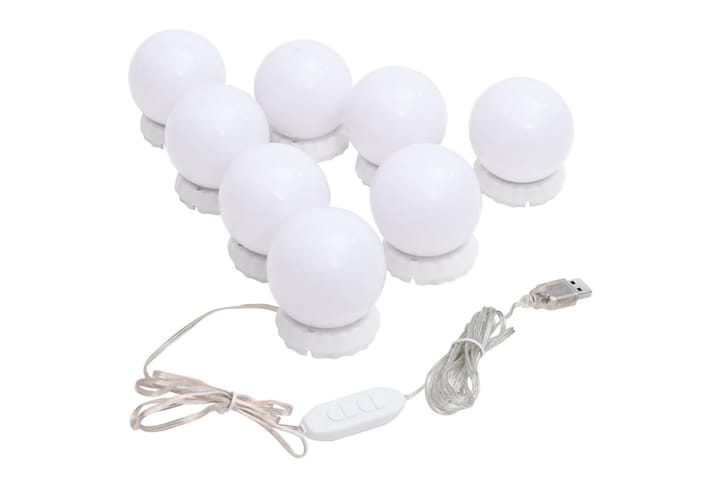 Peilivalo 8 LED-valolla lämmin valkoinen ja kylmä valkoinen - Huonekalut - Pöytä & ruokailuryhmä - Meikki- & kampauspöydät