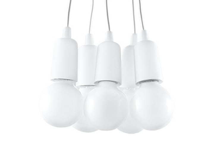 Riippuvalaisin Diego 5 lamppua Valkoinen - Sollux-valaistus - Valaistus - Sisävalaistus & lamput - Riippuvalaisimet