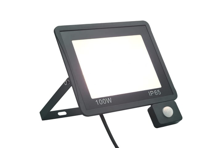 LED-valonheitin sensorilla 100 W kylmä valkoinen - Musta - Valaistus - Ulkovalaistus - Kohdevalot & valonheittimet