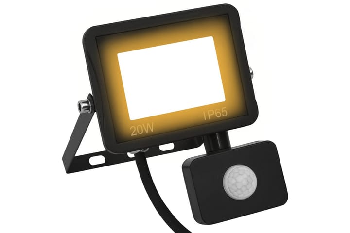 LED-valonheitin sensorilla 20 W lämmin valkoinen - Musta - Valaistus - Ulkovalaistus - Kohdevalot & valonheittimet