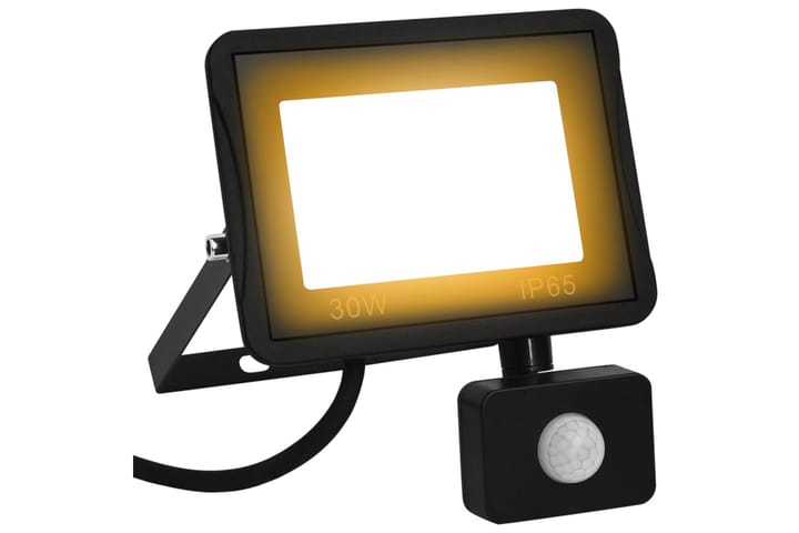 LED-valonheitin sensorilla 30 W lämmin valkoinen - Musta - Valaistus - Ulkovalaistus - Kohdevalot & valonheittimet