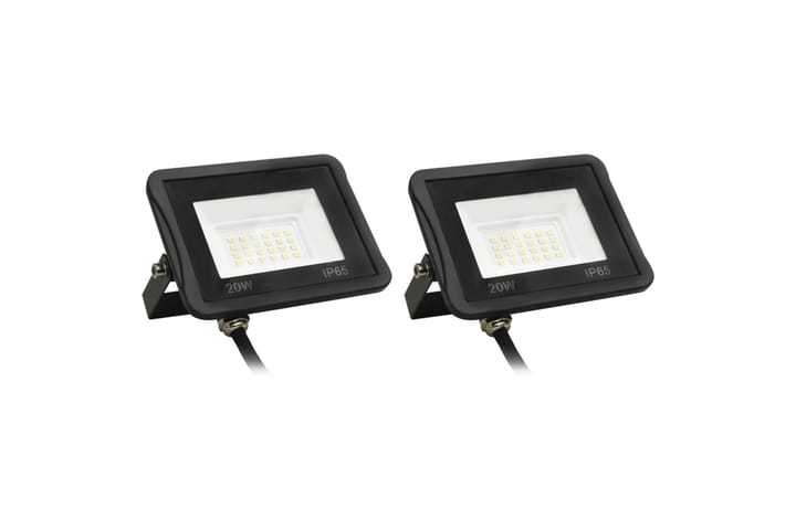 LED-valonheittimet 2 kpl 20 W kylmä valkoinen - Musta - Valaistus - Ulkovalaistus - Kohdevalot & valonheittimet
